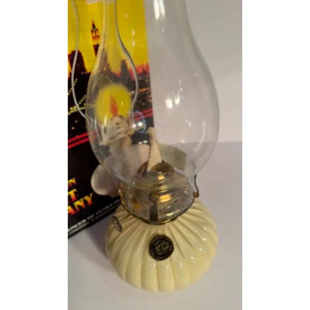 Y2K Ultra-Pure Pumpkin Oil Lamps Lanterns Set of 2 w/ Original Box Fall Decor